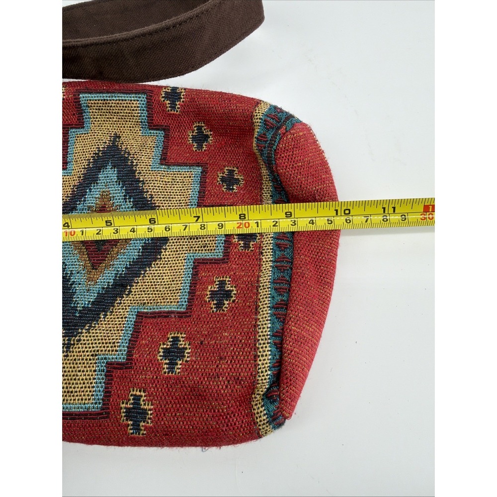 Western Canvas Crossbody Messenger Purse Adjustable Strap Aztec Serape Boho - Picture 6 of 8
